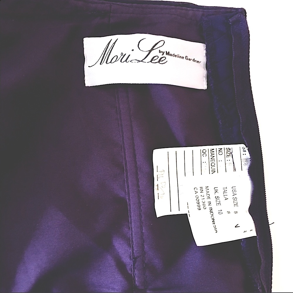 Mori Lee Dress Strapless Prom Dress Purple 8 - Picture 5 of 6